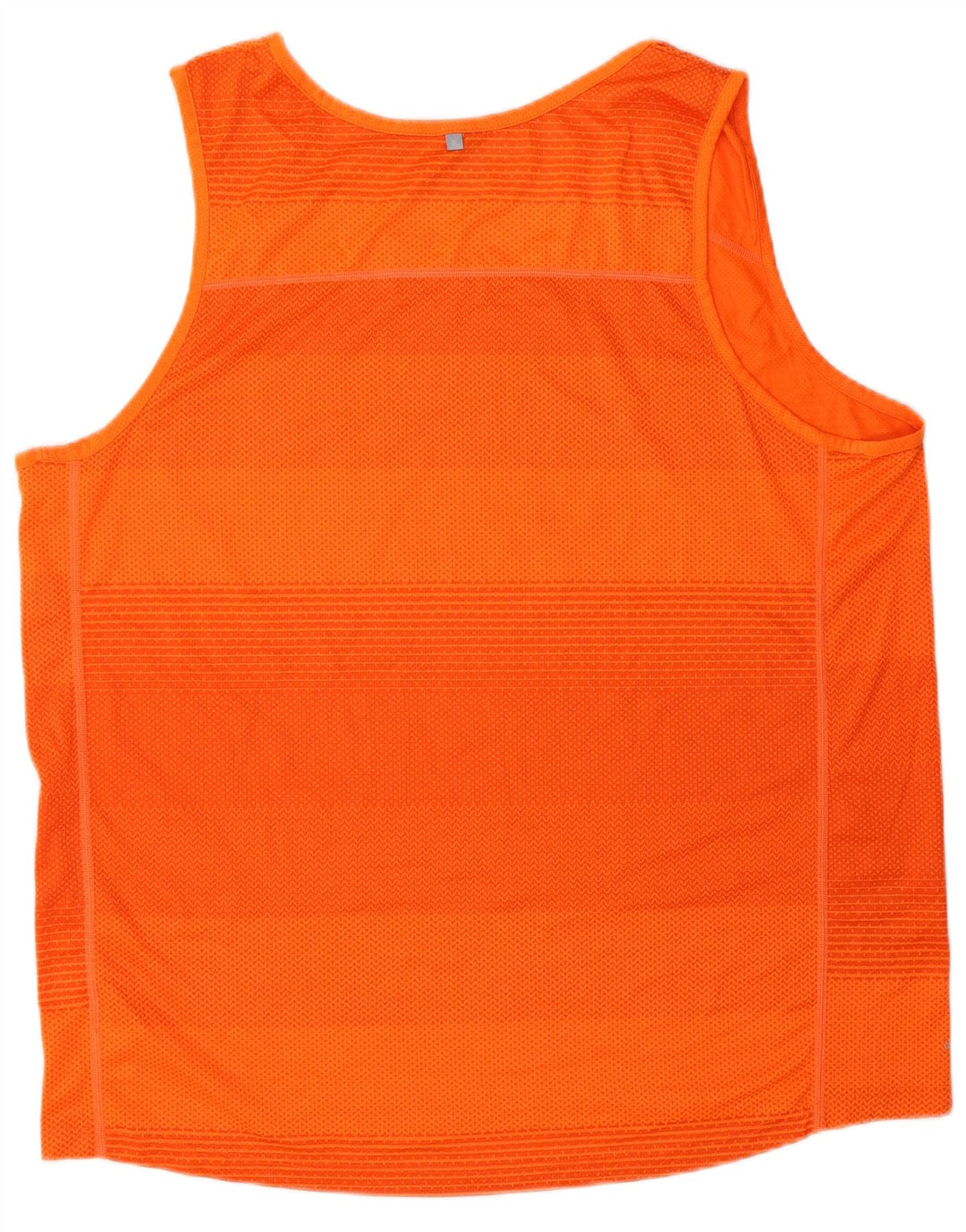 Russell Athletic Mens Vest Top UK 42/44 Grande Laranja Listrado Poliéster