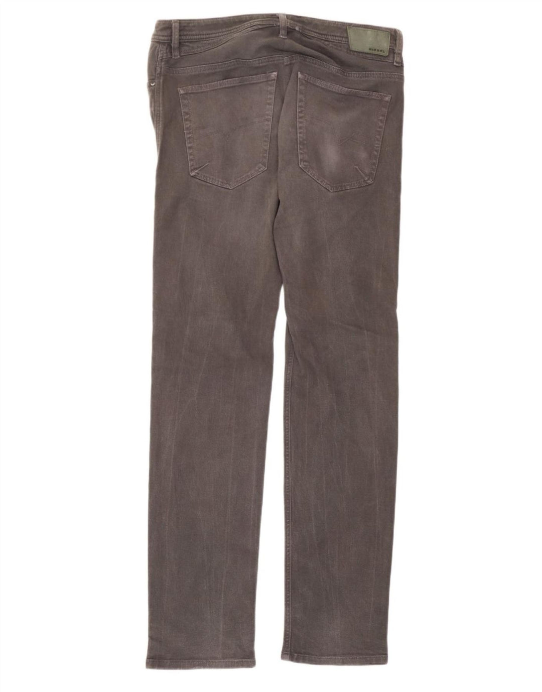 Diesel Mens Slim Jeans W36 L34 Cinza Algodão