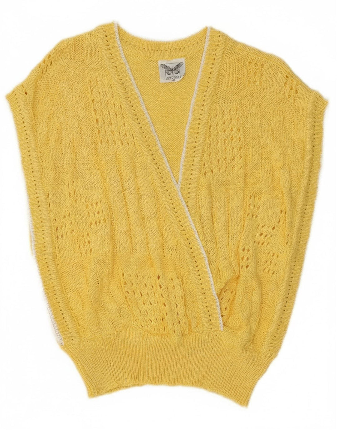 MACHO Colete Feminino Regata EU 38 Algodão Amarelo Médio