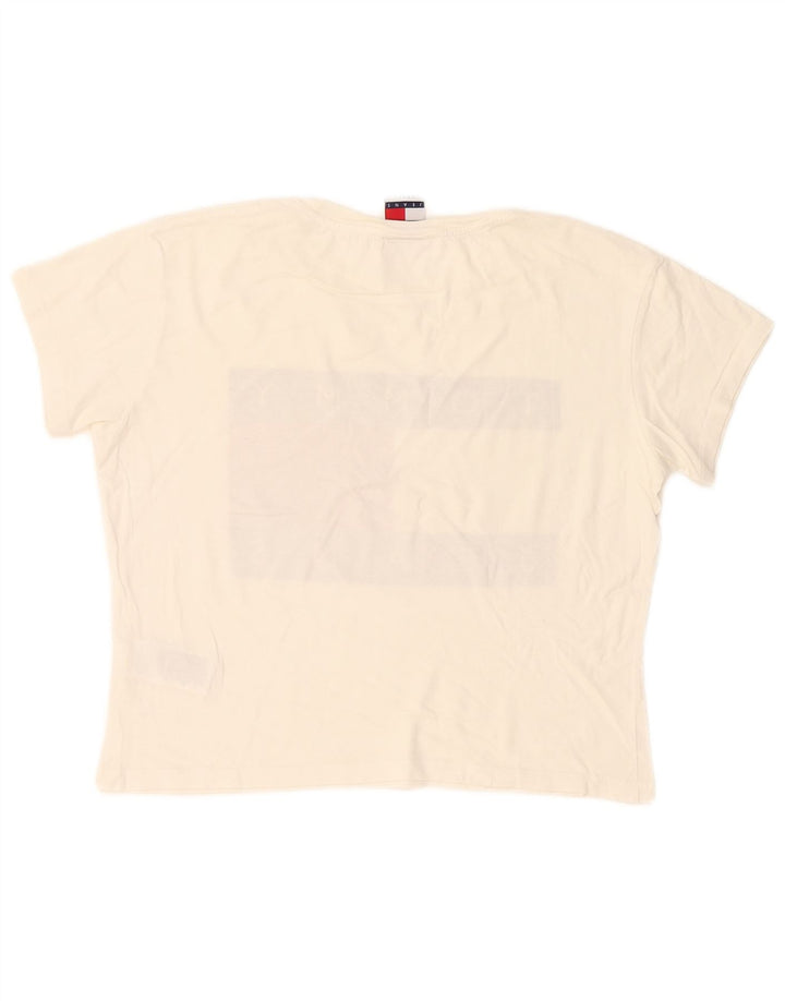 Tommy Hilfiger Camiseta Feminina Oversized Graphic Top Reino Unido 10 Pequena Branca