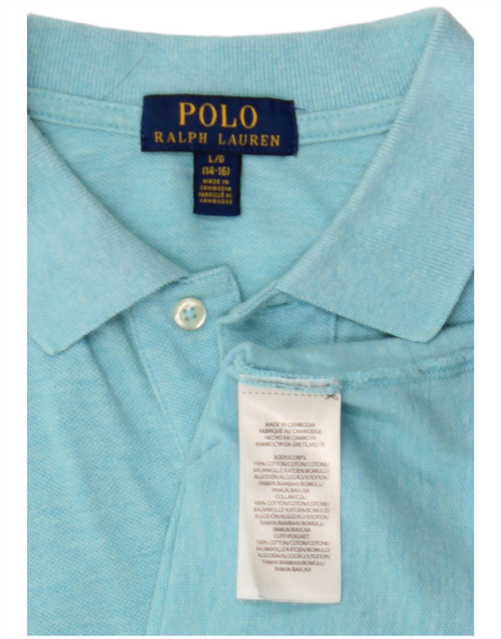 Camisa polo masculina POLO RALPH LAUREN 14-15 anos grande algodão azul
