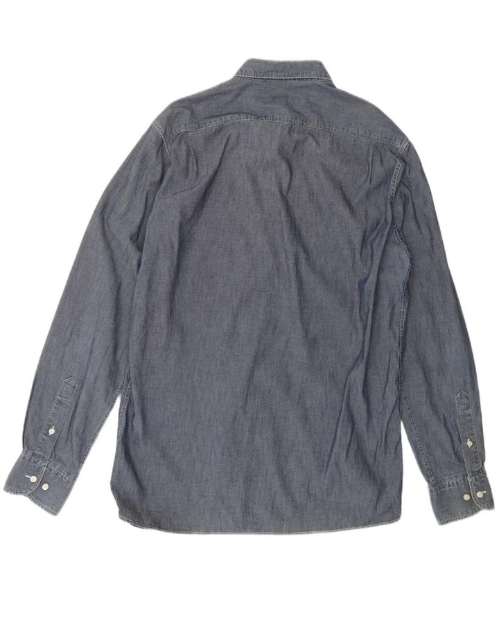 Camisa masculina MASSIMO DUTTI azul médio