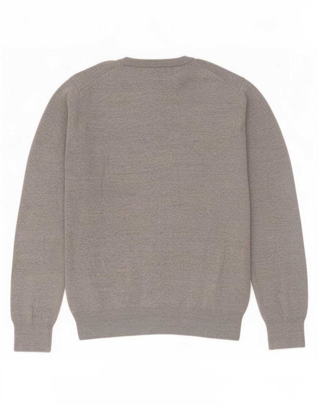 Suéter masculino Marks & Spencer com decote em V, algodão cinza médio