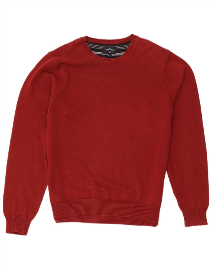 Suéter masculino Marks & Spencer Blue Harbor com gola redonda vermelho médio