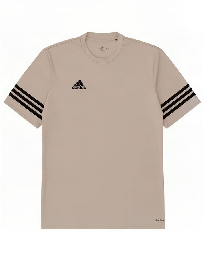 Adidas Mens Climalite Camiseta Top Médio Poliéster Branco