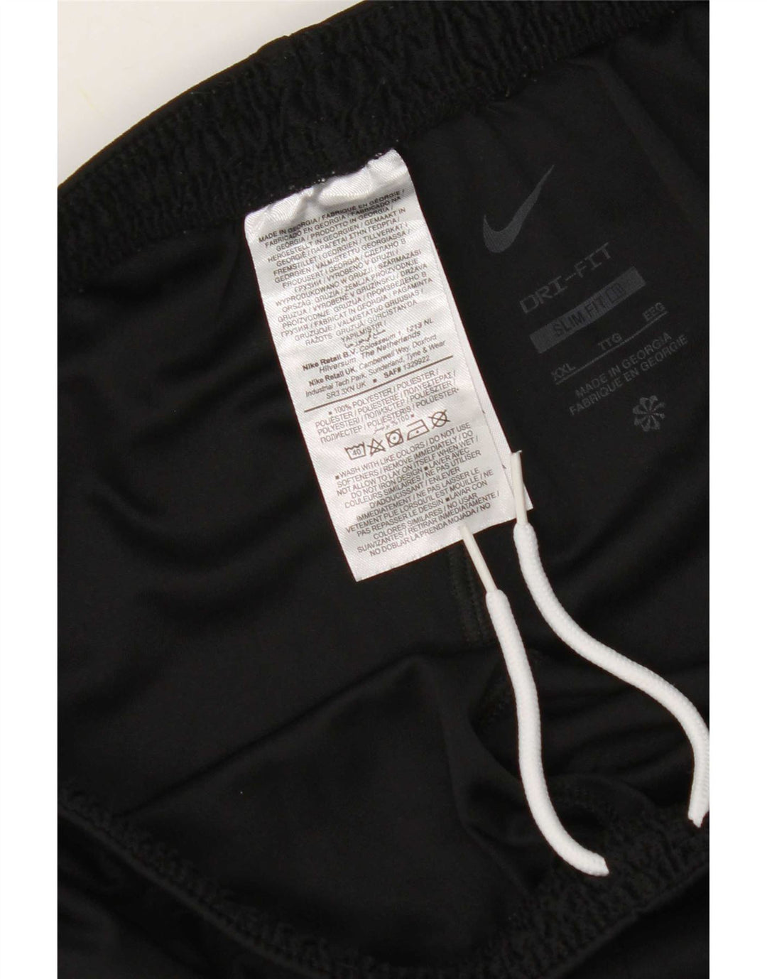 Shorts esportivos masculinos Nike Dri Fit Slim 2XL poliéster preto