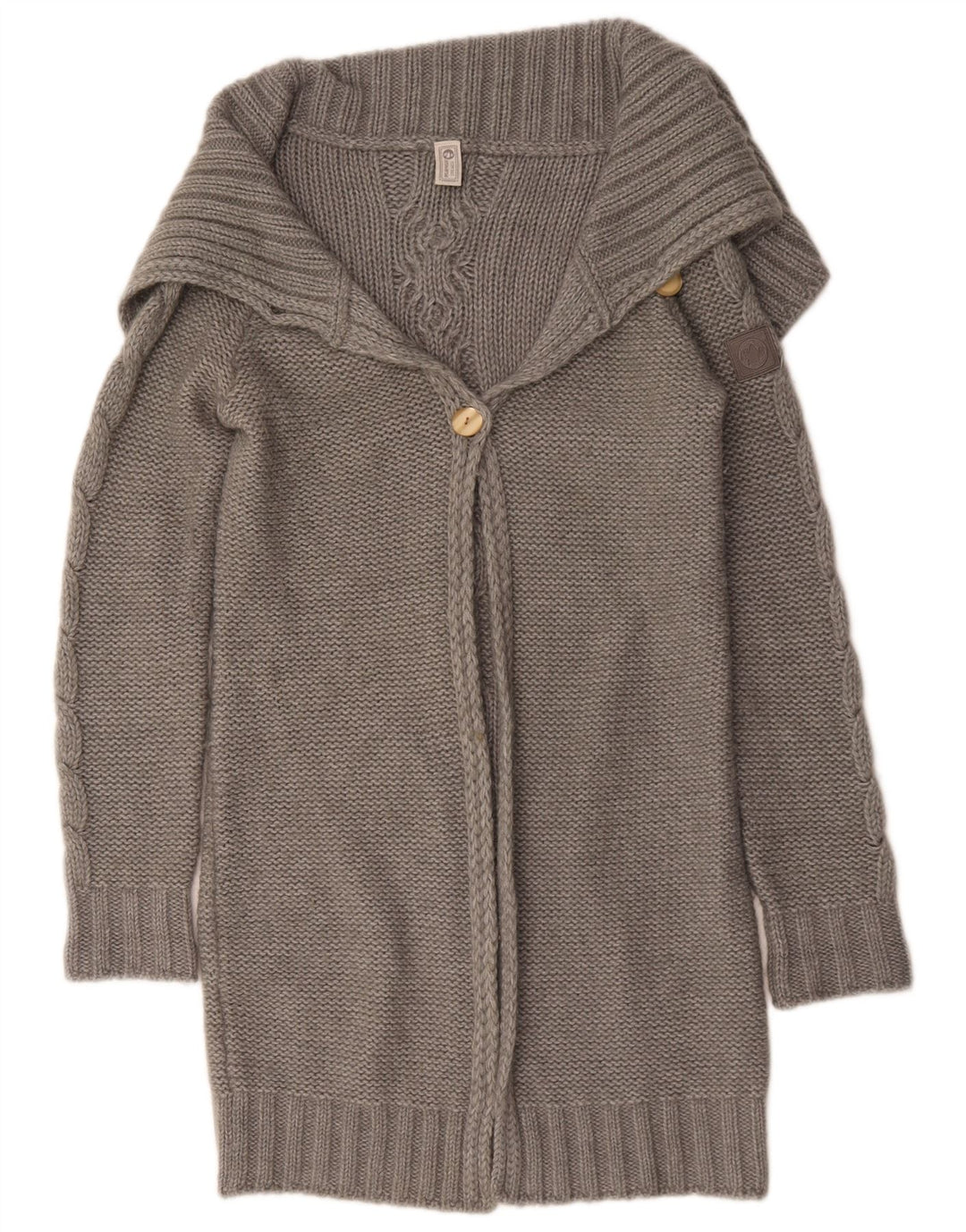Suéter feminino Murphy & Nye Longline Cardigan Reino Unido 16 grande cinza