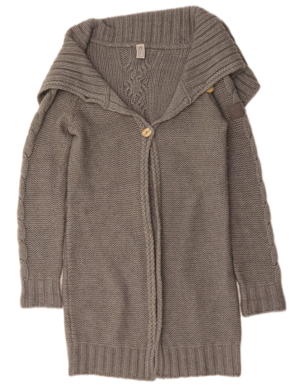 Suéter feminino Murphy & Nye Longline Cardigan Reino Unido 16 grande cinza