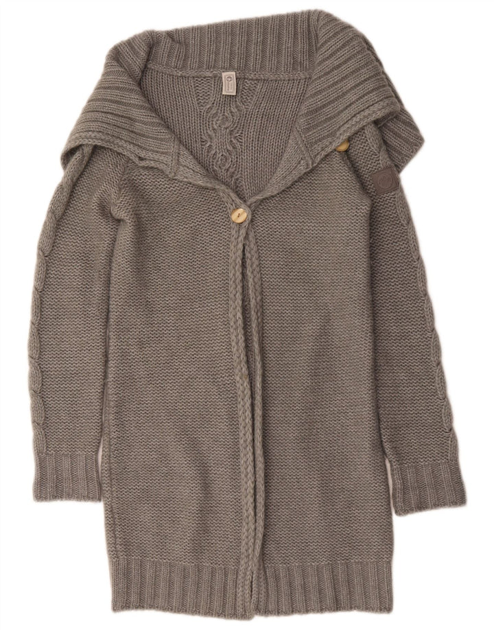 Suéter feminino Murphy & Nye Longline Cardigan Reino Unido 16 grande cinza