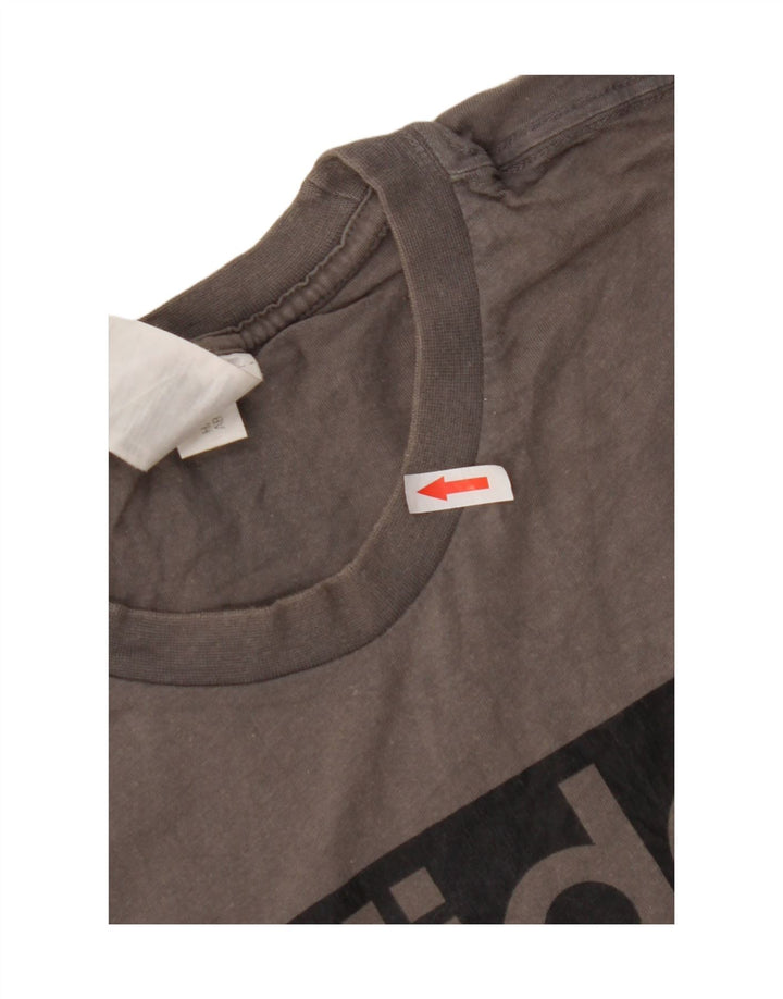 Camiseta Adidas Masculina Graphic Top Cinza Médio Algodão
