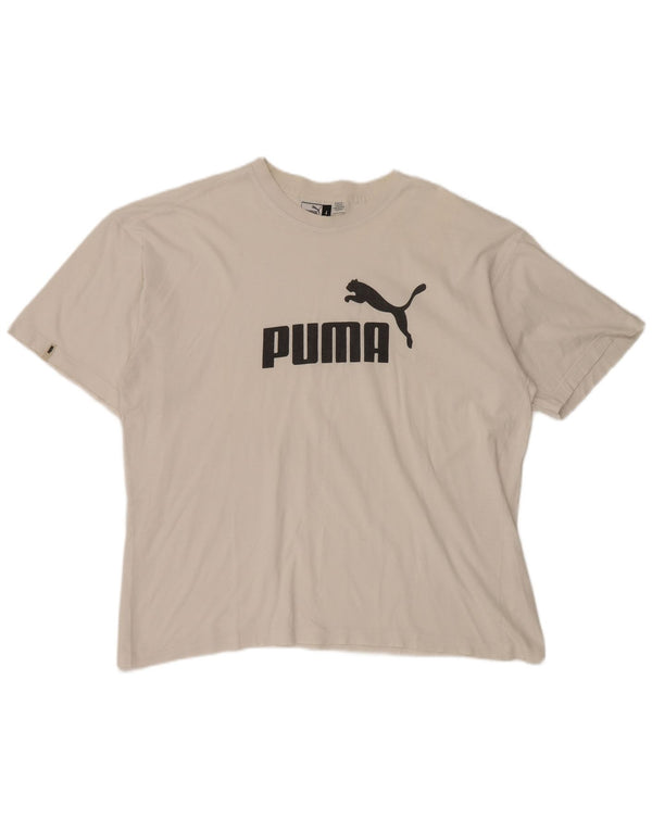 Camiseta gráfica masculina PUMA grande branca