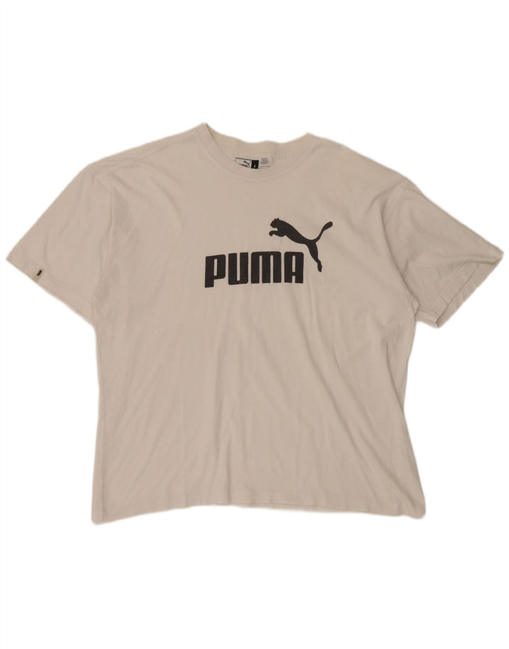 Camiseta gráfica masculina PUMA grande branca