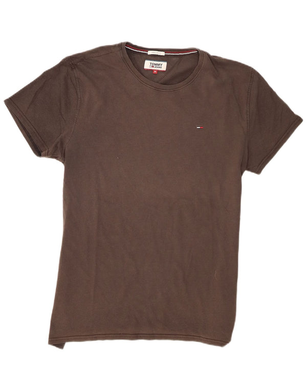 Camiseta masculina Tommy Hilfiger Regular Fit Top de algodão cinza médio