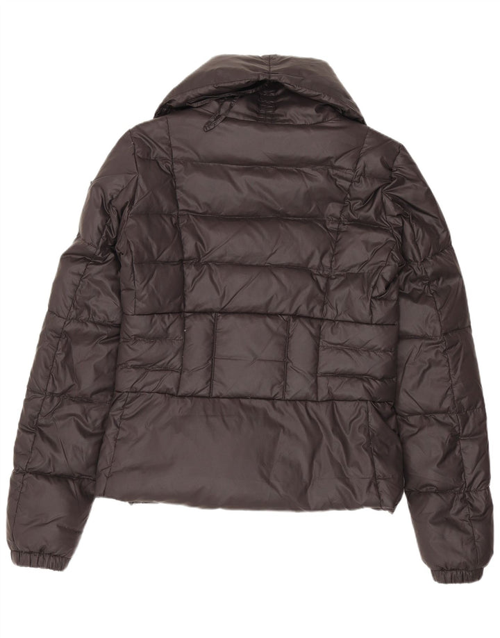 Jaqueta acolchoada feminina Guess UK 8 pequena preta de nylon