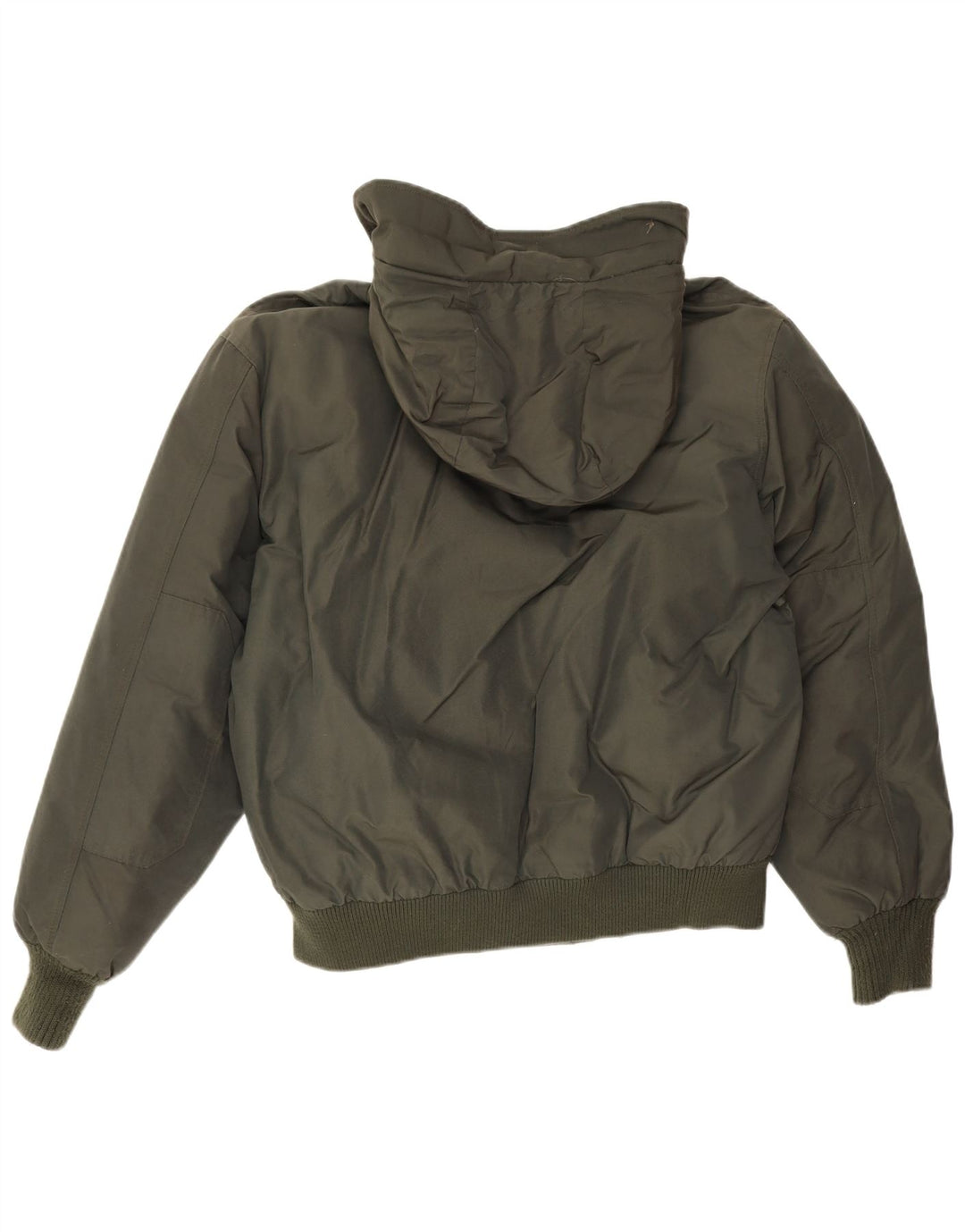 Jaqueta masculina acolchoada com capuz Woolrich Reino Unido 40 algodão cáqui grande