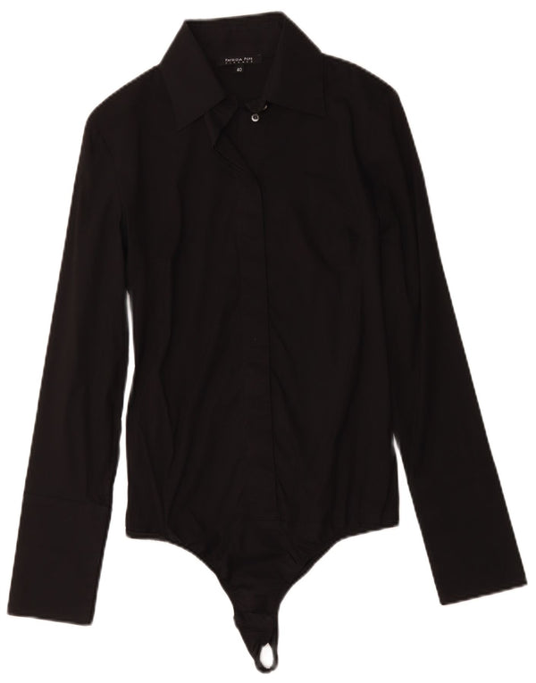 Camisa feminina Patrizia Pepe Body IT 40 pequeno algodão preto