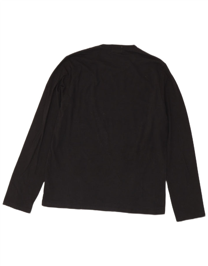 LEVI'S Top masculino de manga comprida grande algodão preto