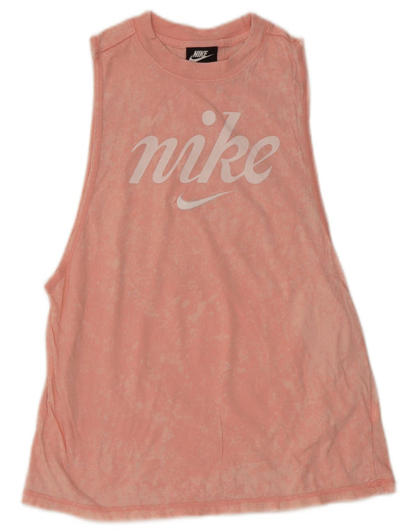 Colete gráfico feminino Nike UK 10 pequeno rosa tie-dye