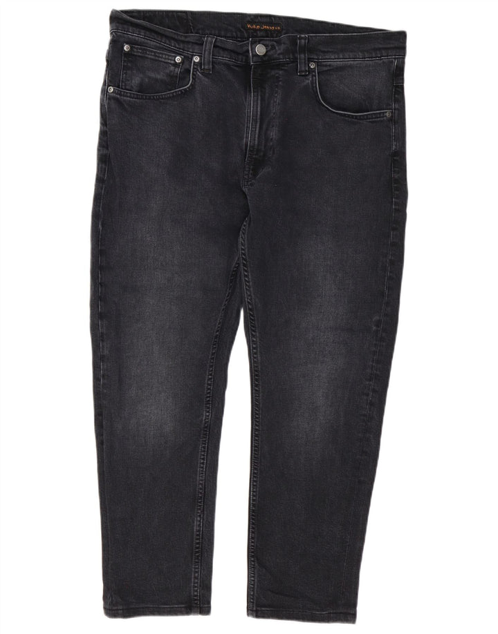 Jeans Slim Masculino Nudie W34 L28 Algodão Preto