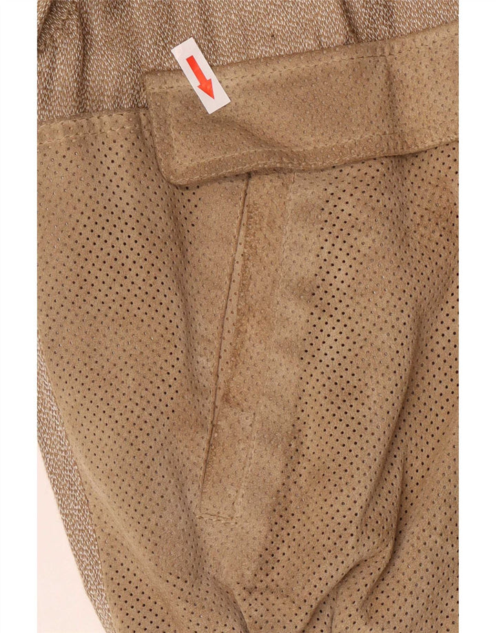 Breco's Mens Bomber Jacket IT 50 Large Brown Linen