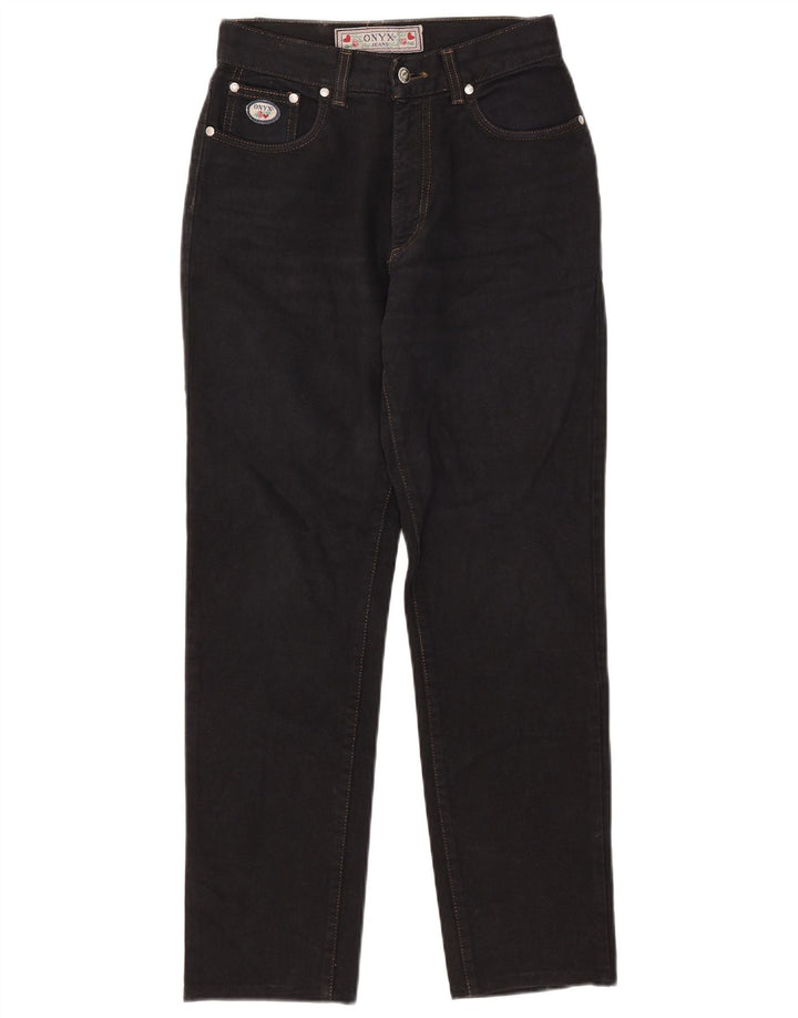 Calça jeans feminina ONYX cônica W29 L28 algodão preto