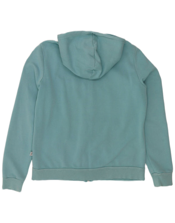 Suéter Puma feminino com capuz e zíper gráfico UK 14 grande azul