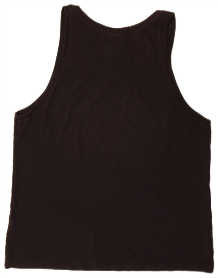 Adidas Mens Graphic Vest Top Médio Algodão Preto