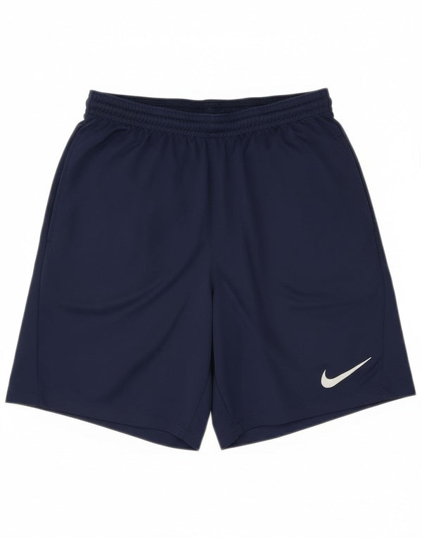 Shorts esportivos masculinos Nike Dri Fit Slim Fit pequenos poliéster azul marinho