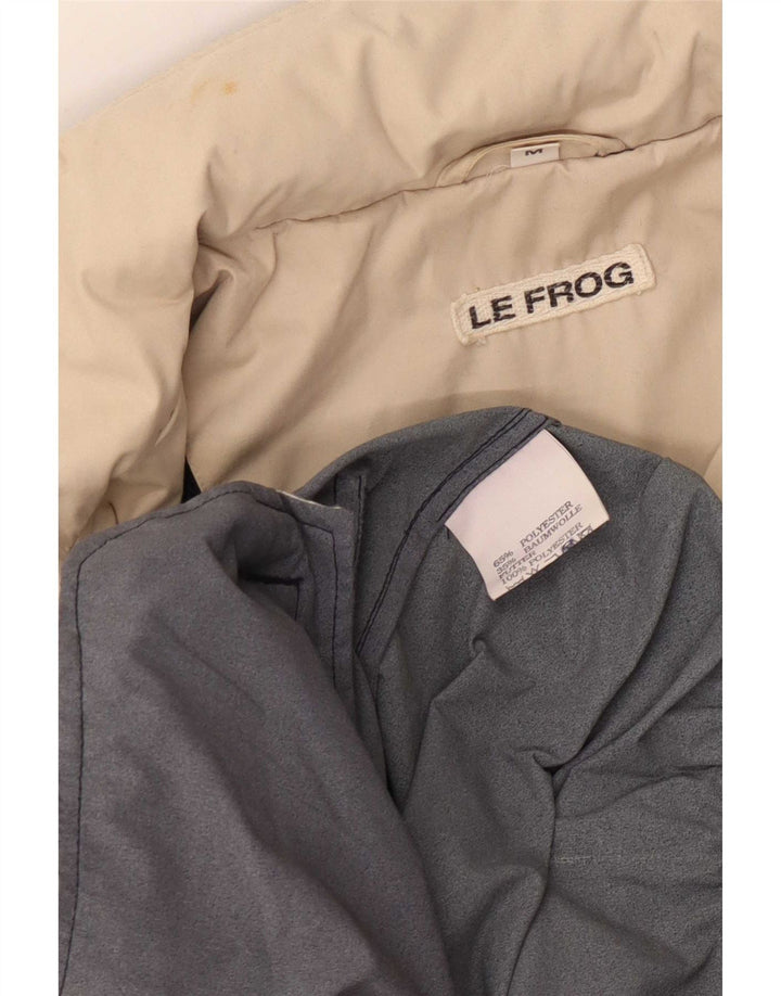 Jaqueta corta-vento masculina Le Frog com capuz UK 38 poliéster cinza médio