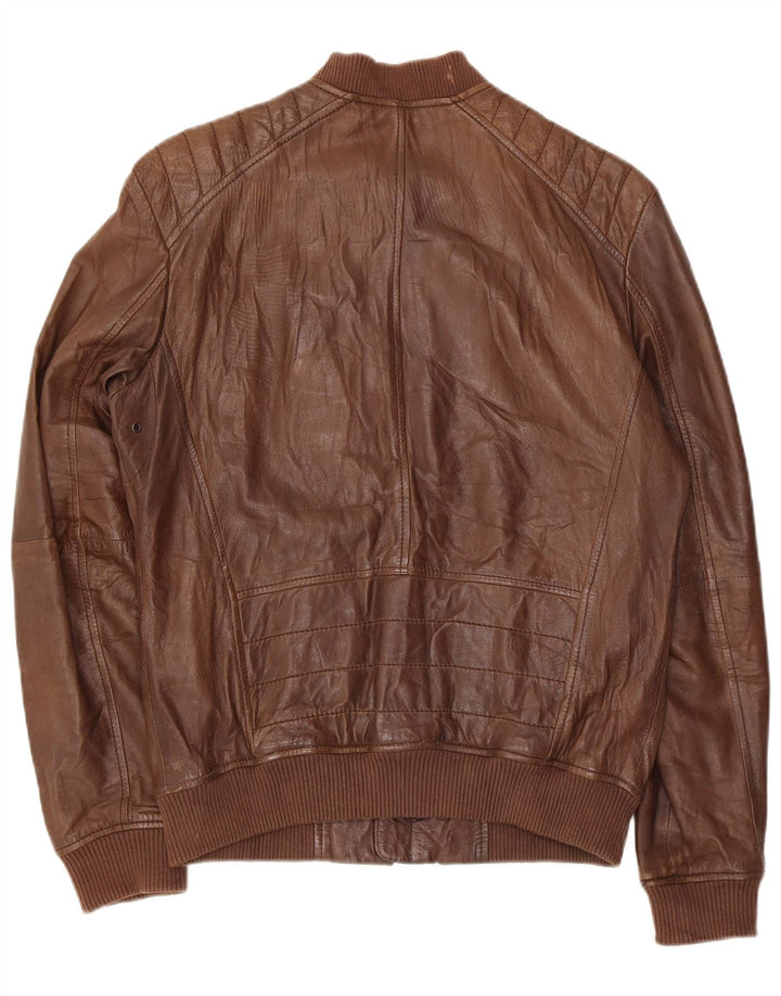 Jaqueta de couro masculina Conbipel IT 48 couro marrom médio