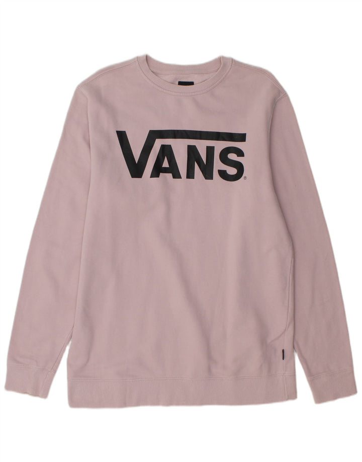 VANS Mens Graphic Sweatshirt Jumper Médio Roxo Algodão
