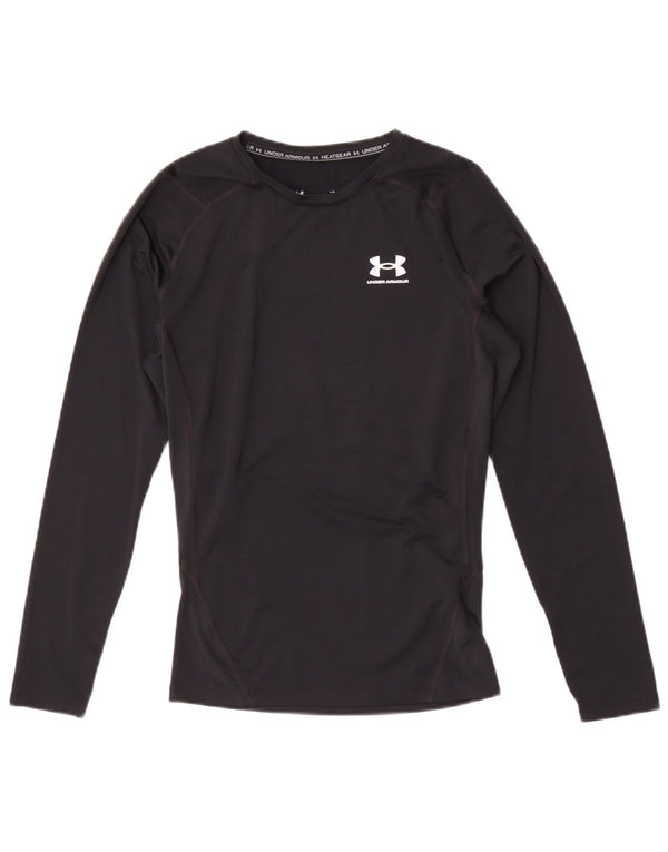 Under Armour Mens Heat Gear Top Manga Longa Grande Poliéster Preto