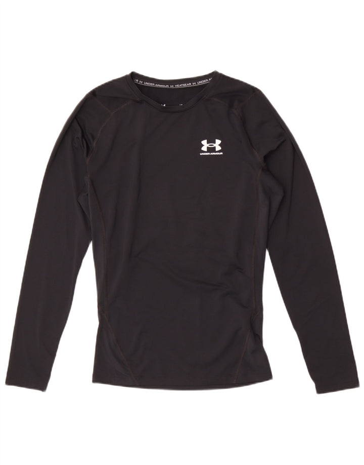 Under Armour Mens Heat Gear Top Manga Longa Grande Poliéster Preto