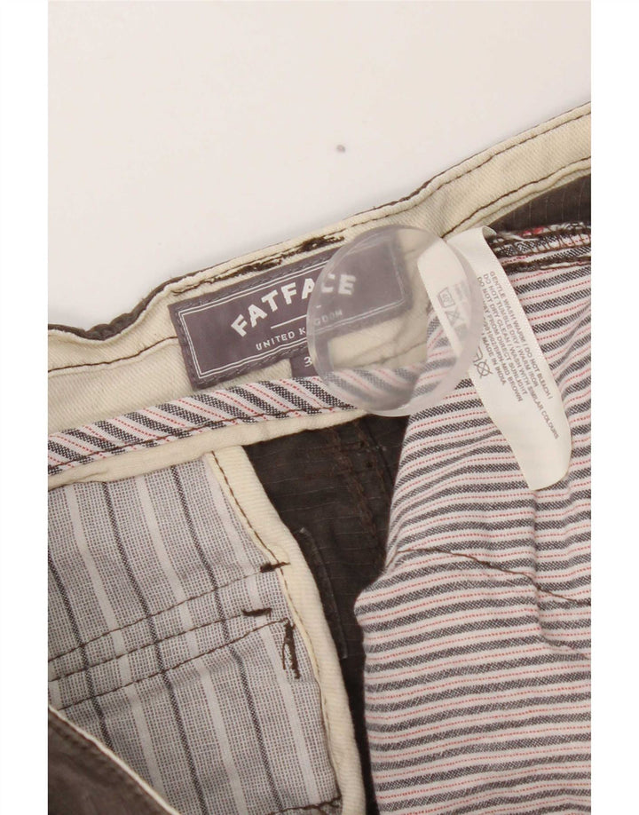 Bermuda cargo masculina Fat Face W32 algodão cinza médio