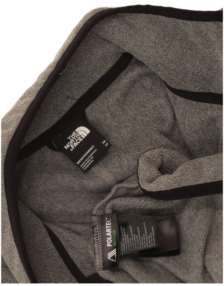 Suéter de lã masculino The North Face com zíper e pescoço XS poliéster cinza