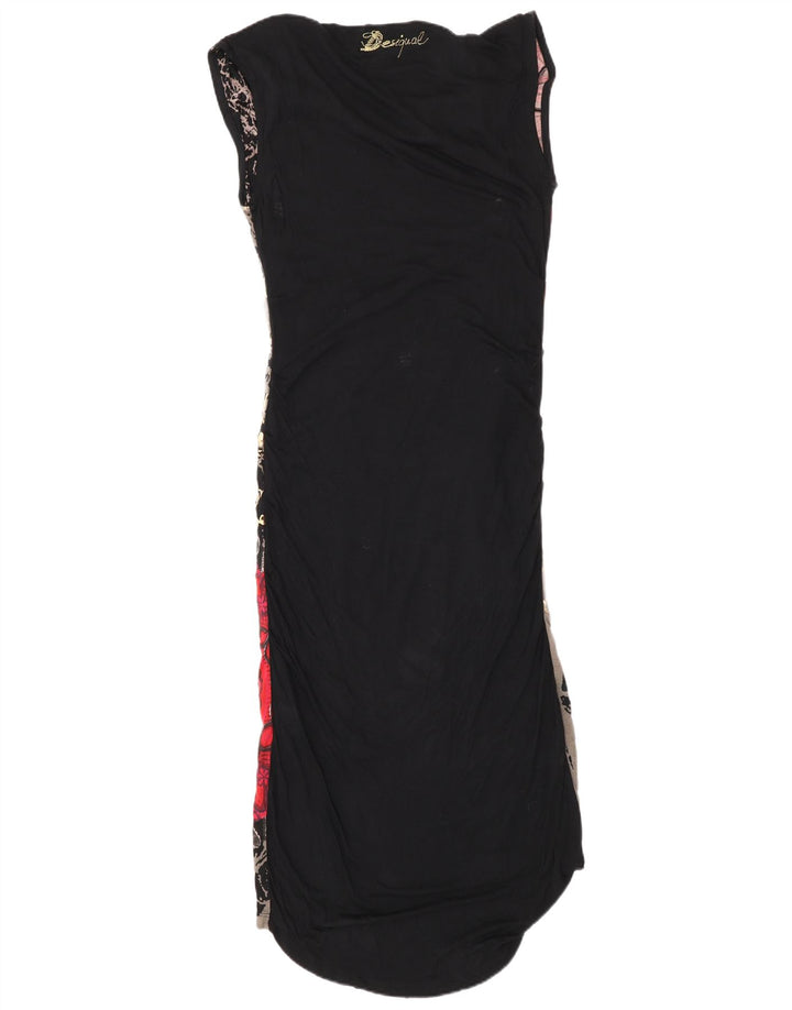 Designer Womens Abstract Pattern Maxi Dress Reino Unido 14 Grande Multicolorido