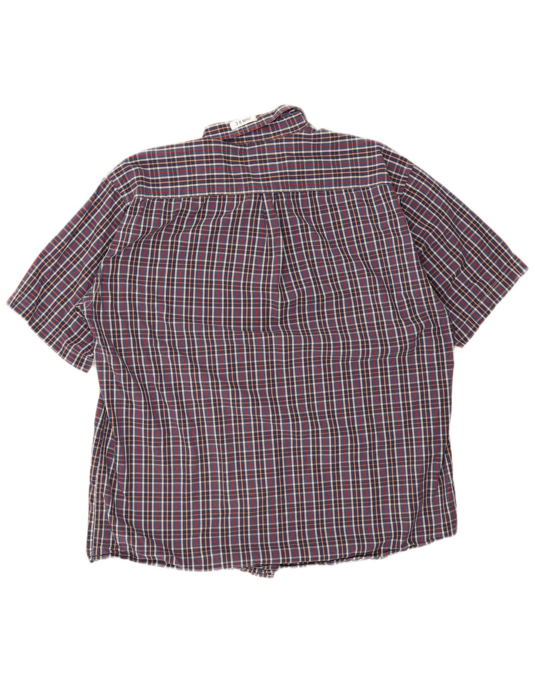 Gant Camisa masculina de manga curta regular fit 3XL xadrez azul