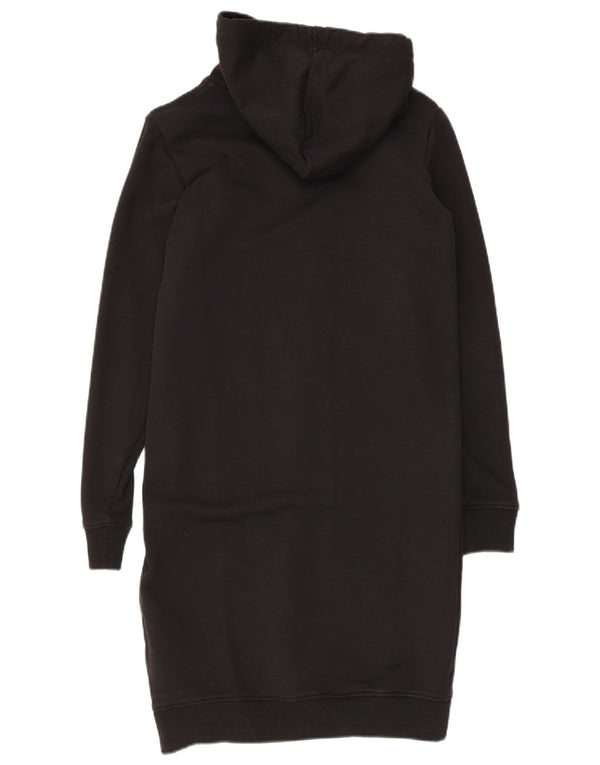 Vestido feminino Calvin Klein com capuz gráfico UK 6 XS algodão preto