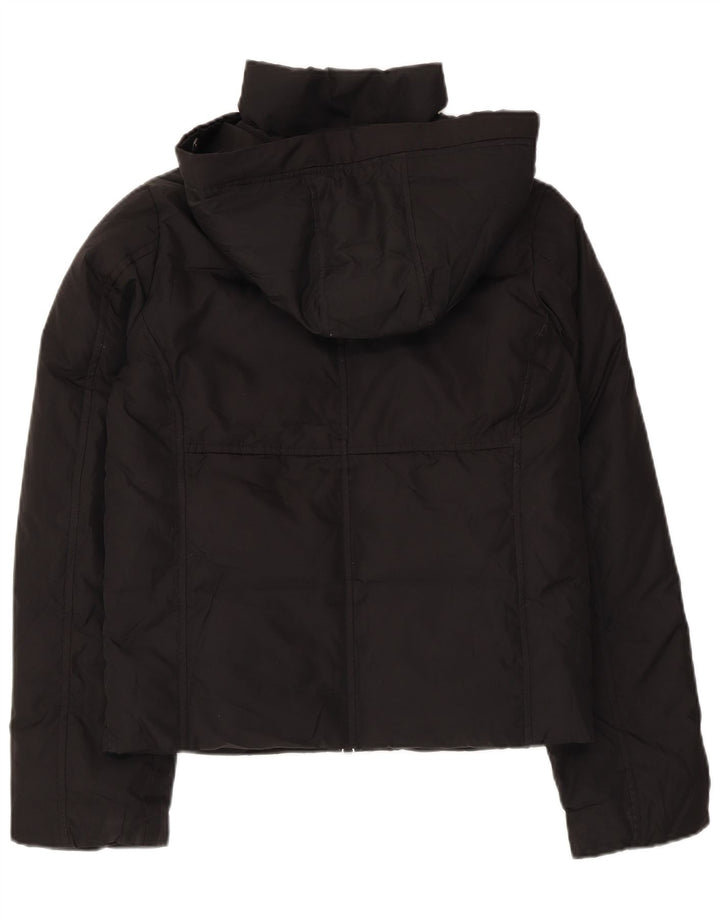 Jaqueta corta-vento feminina com capuz Gap UK 6 XS poliéster preto