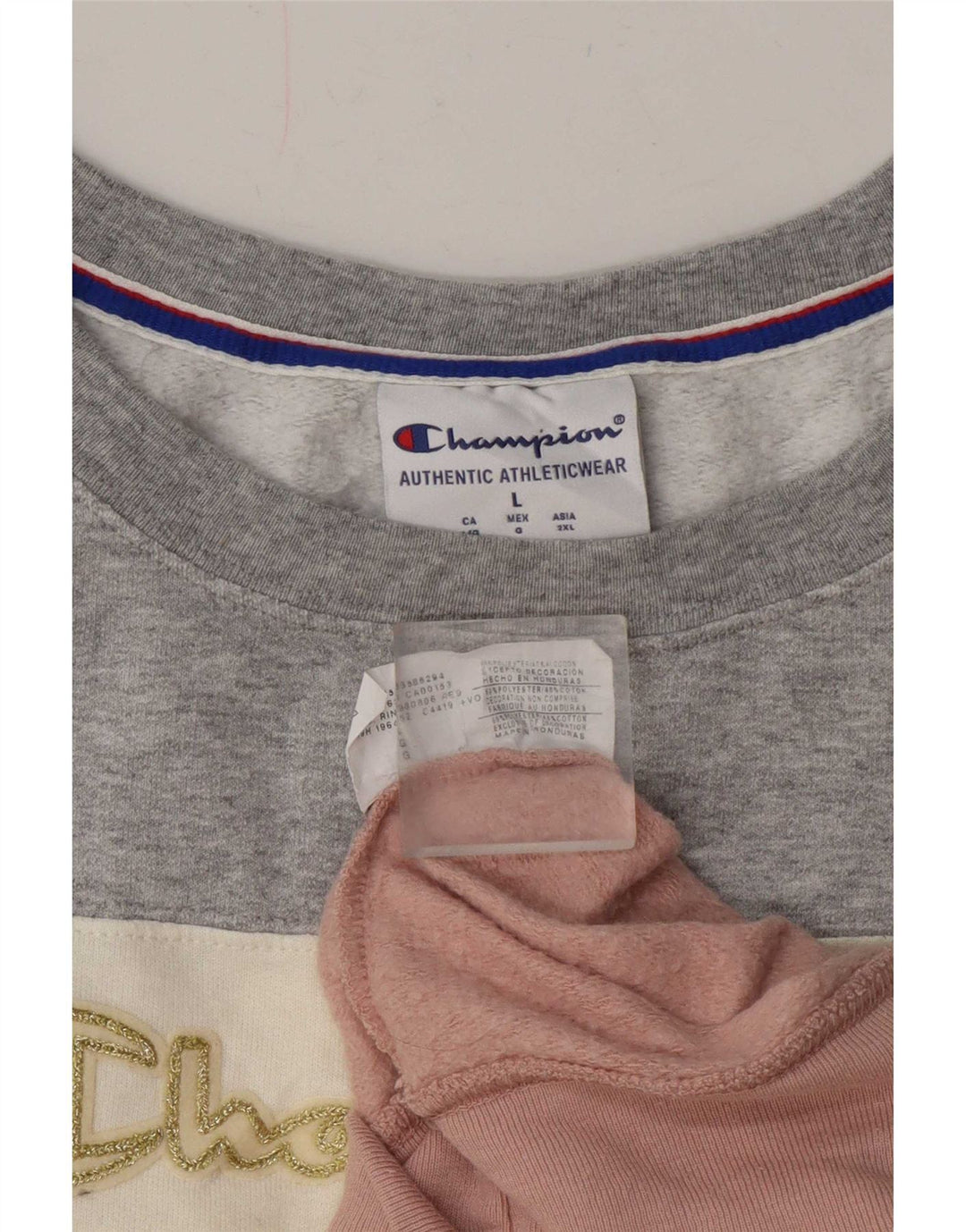 Jumper de moletom feminino Champion UK 16 grande bloco colorido multicolorido