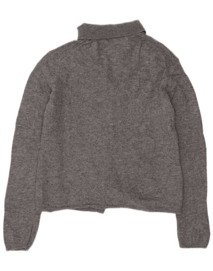 Suéter cardigã feminino ZARA UK 12 cinza médio