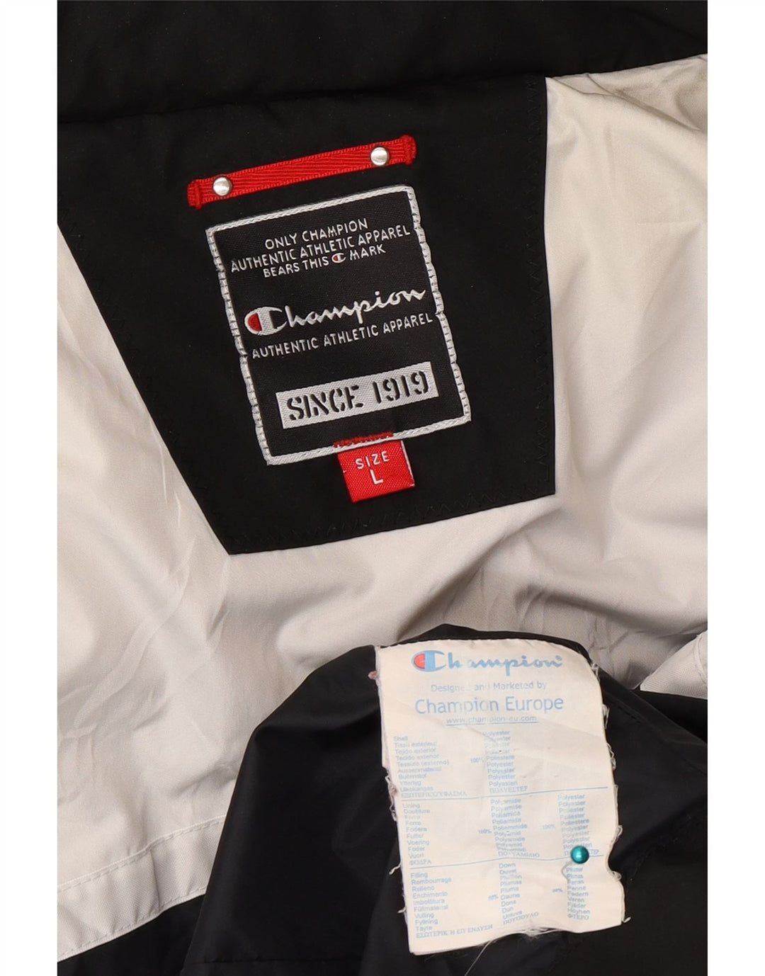 Jaqueta acolchoada feminina Champion UK 16 grande poliéster preto