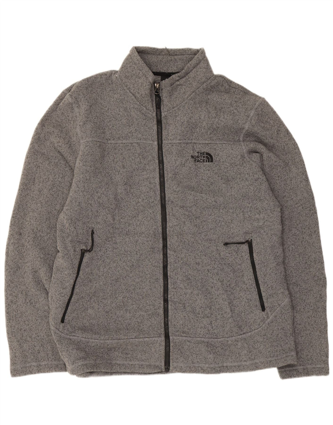 Jaqueta masculina The North Face com capuz XL cinza manchado de poliéster