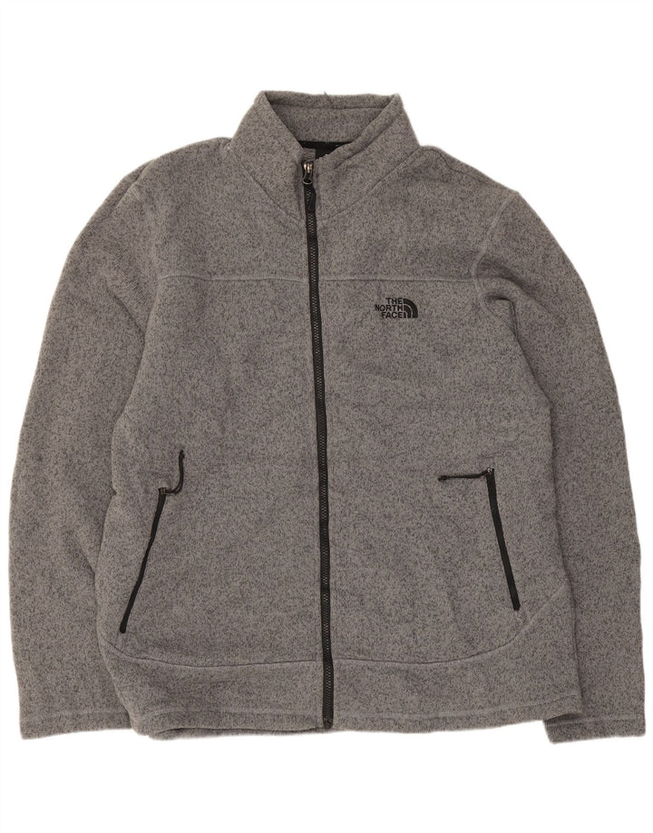 Jaqueta masculina The North Face com capuz XL cinza manchado de poliéster