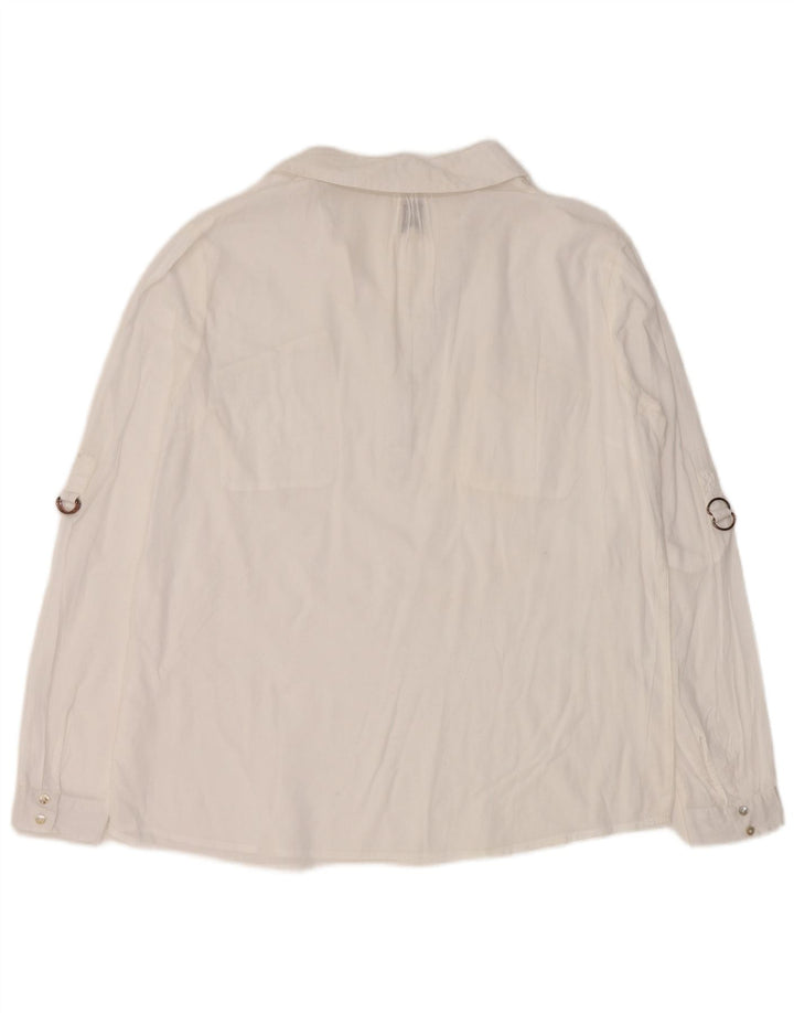 Pulôver feminino vintage EU 44 XL branco