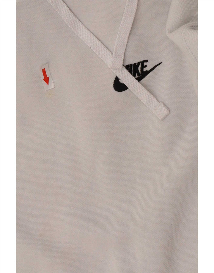 Nike Mens Hoodie Jumper Pequeno Algodão Branco