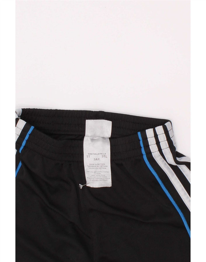 Shorts esportivos masculinos Adidas 2-3 anos preto colorblock poliéster