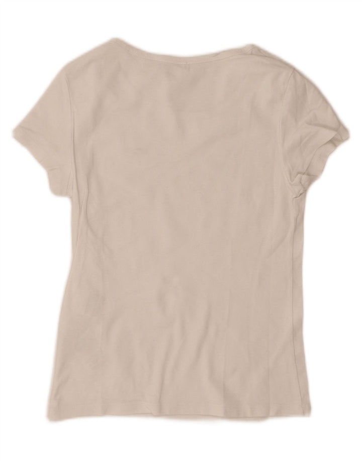 Camiseta feminina LEVI'S UK 12 algodão branco médio