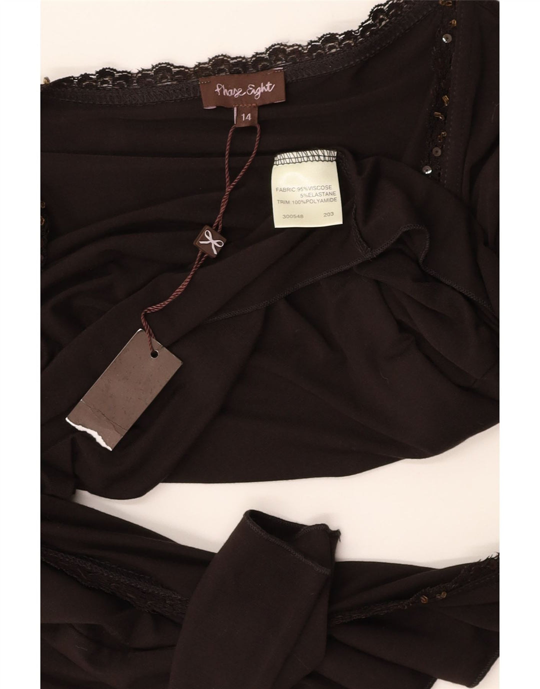 FASE EIGHT Cardigã feminino de manga 3/4, UK 14, marrom médio