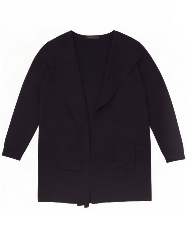 Suéter cardigã aberto feminino Marks & Spencer Reino Unido 12 médio azul marinho acrílico